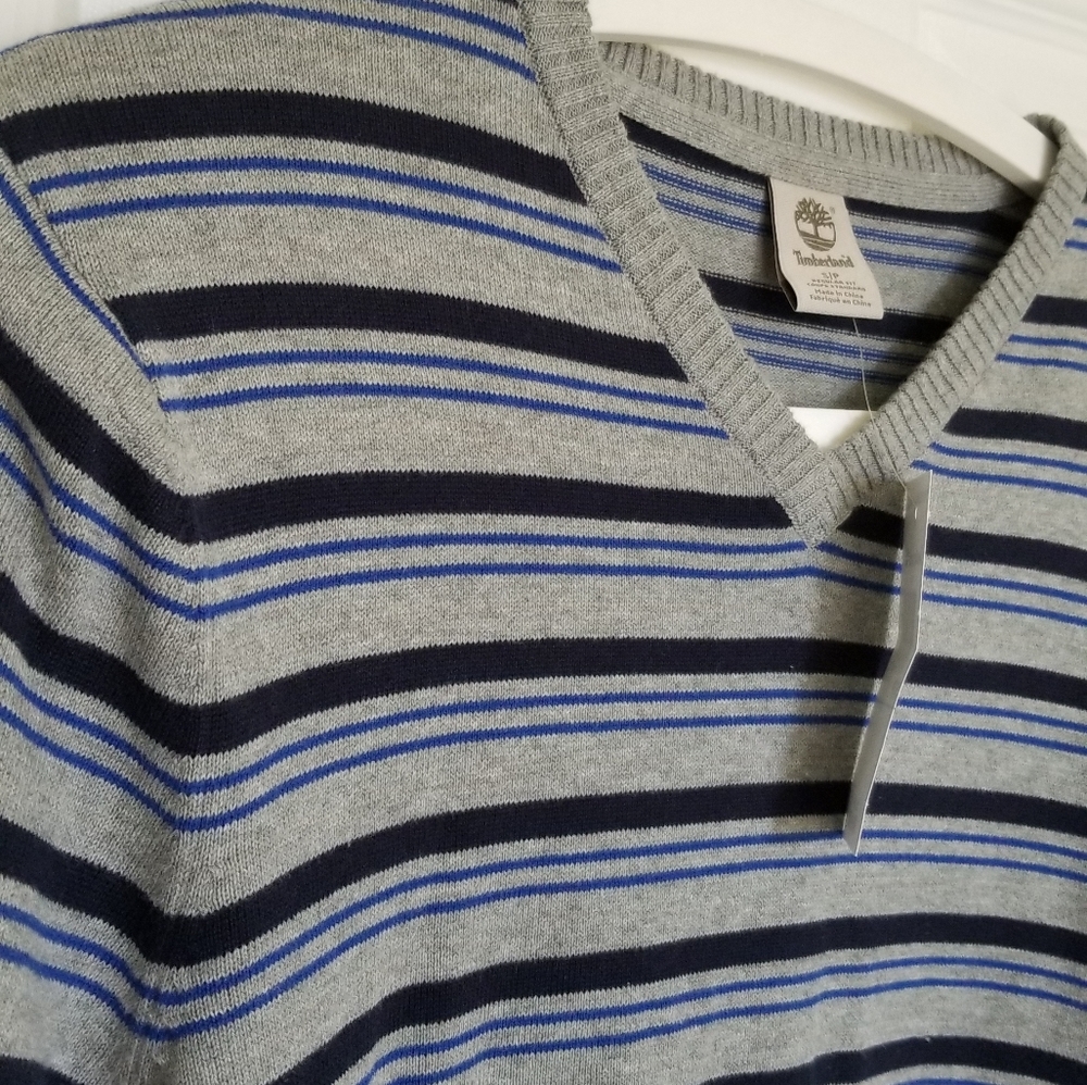 Timberland 100% Cotton V-Neck Sweater - Picture 4 of 8